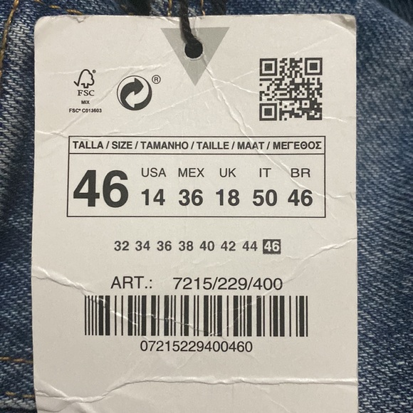 Zara TRF jeans Wide-leg split high waisted azul - Picture 12 of 15